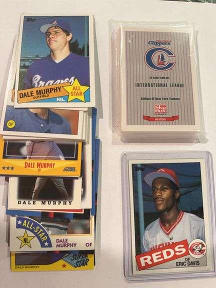 Eric Davis RC, 1992 Columbus Clippers complete set still sealed and 25 Dale Murphy cards