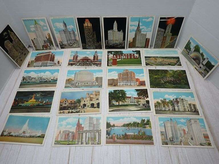 24 Antique Postcards With Two Postmarked 1928