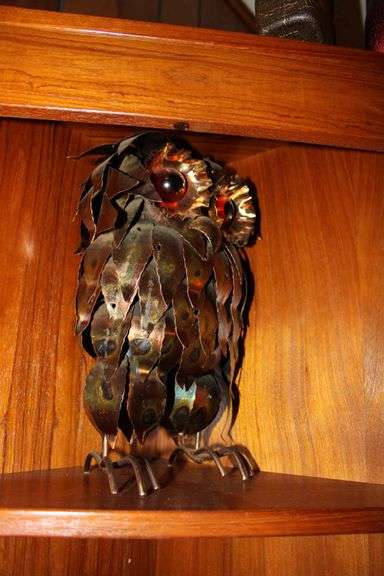 Metal Owl Sculpture