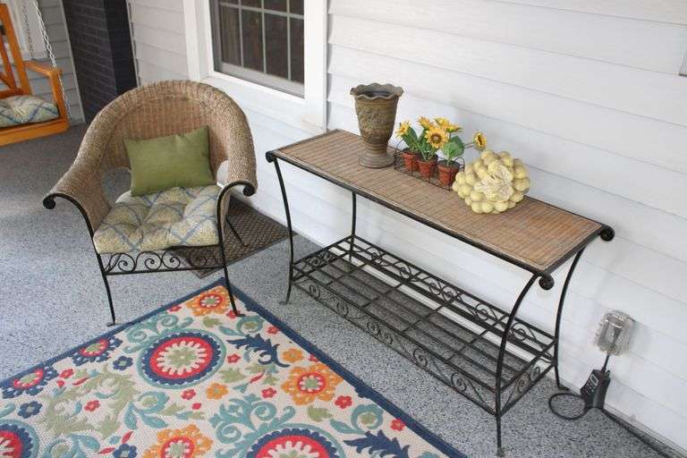 Wicker Chair And Table