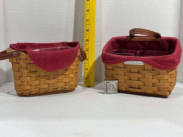 Longaberger Baskets with Fabric Liners