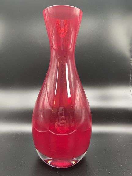Red Art Glass Vase