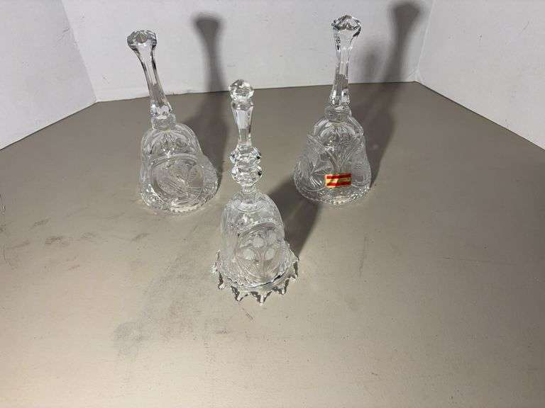 Three Lead Crystal Bells