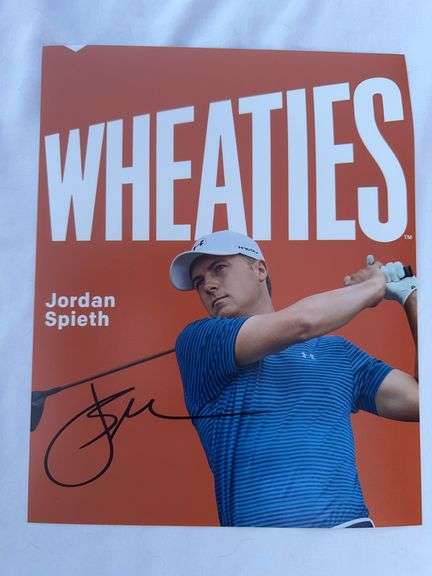 Jordan Spieth autographed 8 x 10 photo.