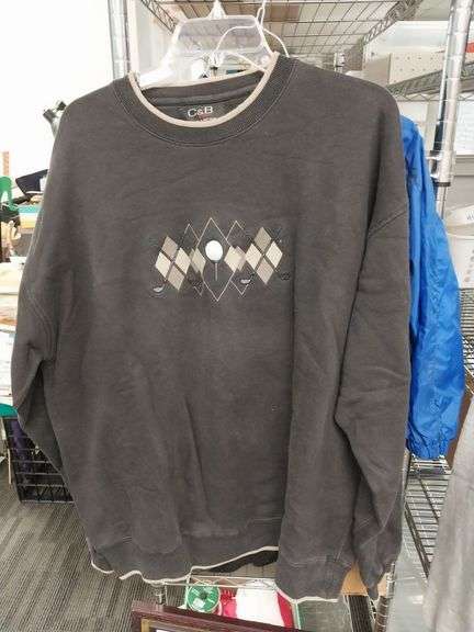 C&B Sport XL Men’s Argyle Pattern Sweatshirt