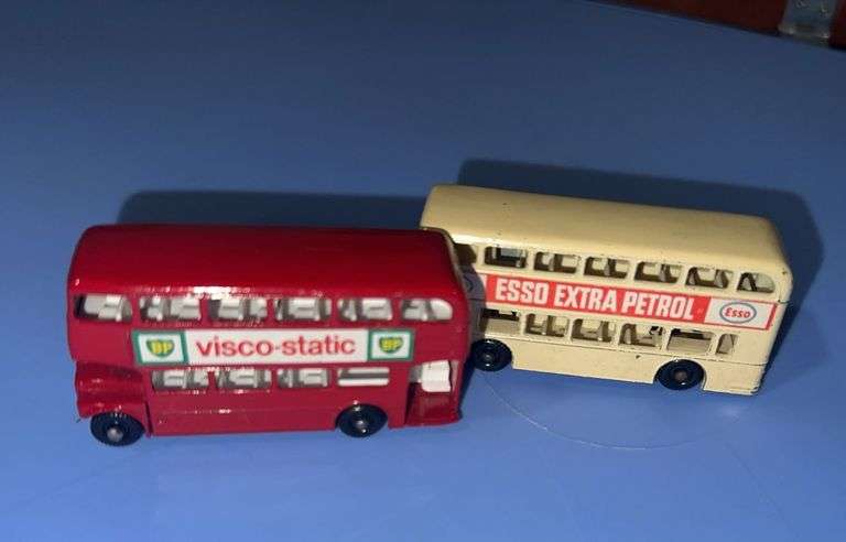 Vintage Matchbox- double-decker buses