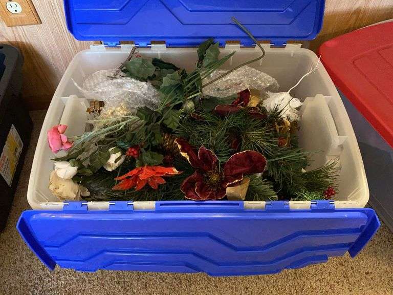 Large Bin of Holiday Floral
