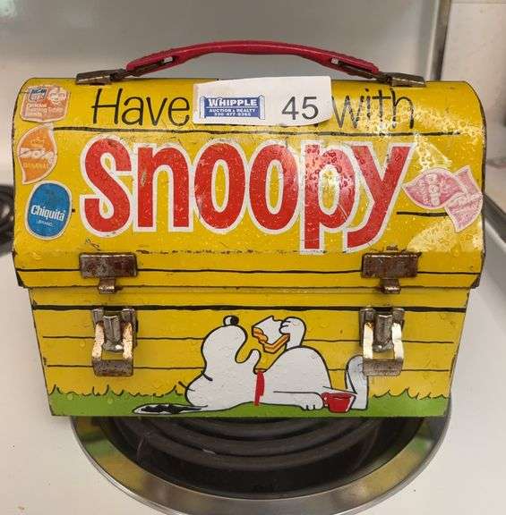 Snoopy Lunch Pail, Lid Detached