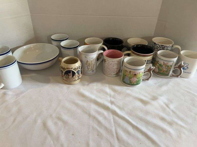 The Cellar Bowl & Mugs & Assorted Mugs