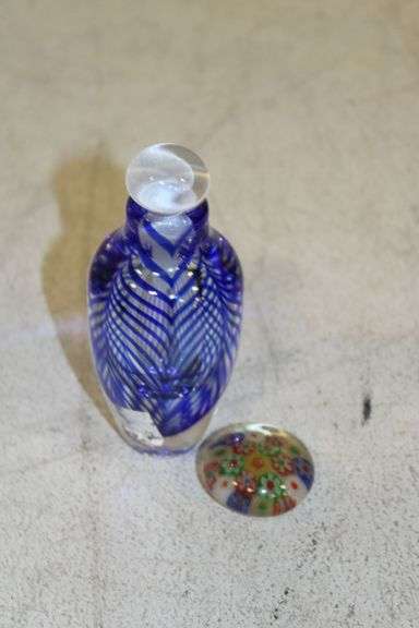 Art Glass Perfume Bottle & Paperweight