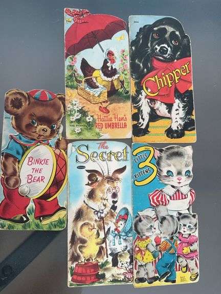 Five Whitman die-cut children’s books from the 50's