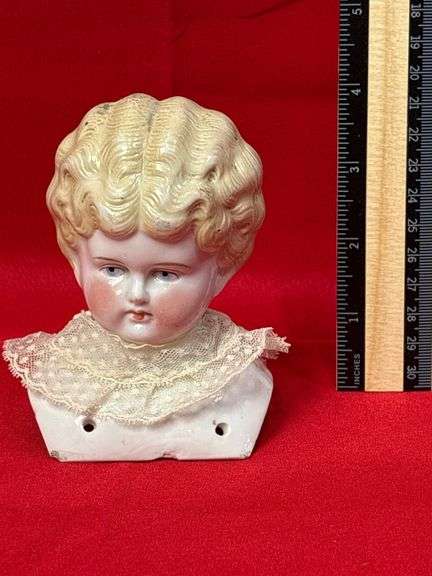 Antique Vintage German Blonde Doll Head