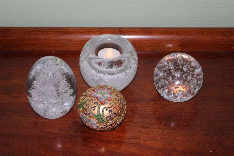 Art Glass Paperweight & Votive Holder