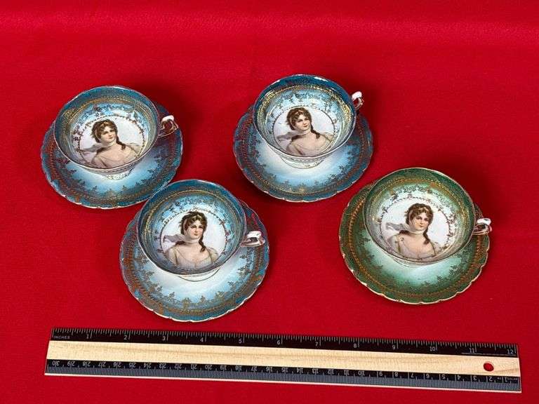 Antique Bavaria Portrait Cups
