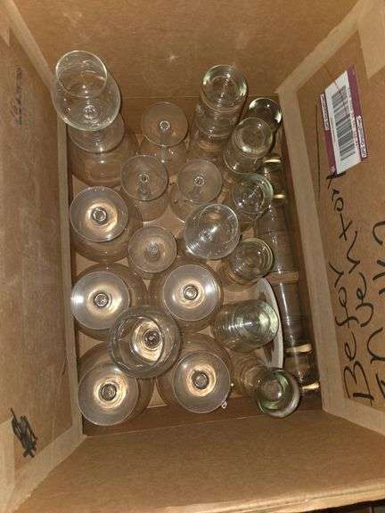 Collection of clear glasses