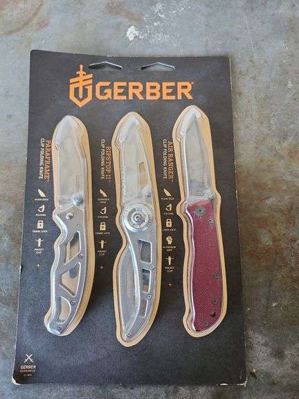 Gerber Air Ranger Clip Folding Knife, Ripstop II Clip Folding Knife & Paraframe Clip Folding Knife N