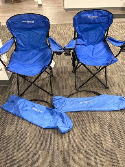 Two Field & Stream Folding Camping Chairs
