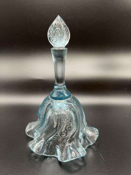 Fenton Blue Paisley Swirl Bell
