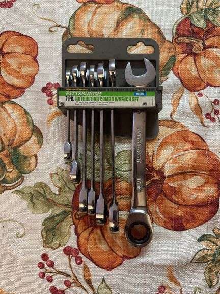 Pittsburgh 7Pc Ratcheting Combo Wrench Set Metric