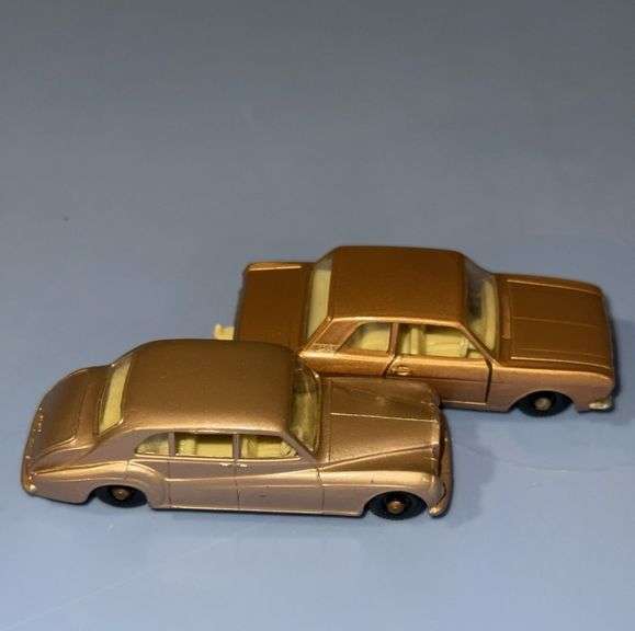 Two vintage Matchbox cars-Ford Cortina (rare color), Rolls Royce