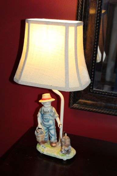 Boy With Dog Lamp