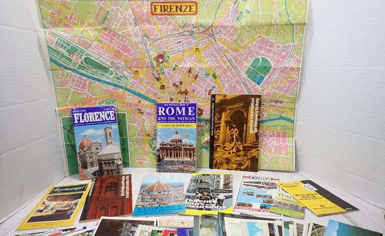 1980s Rome / Florence / Firenze Travel Guides, Maps, and Postcards