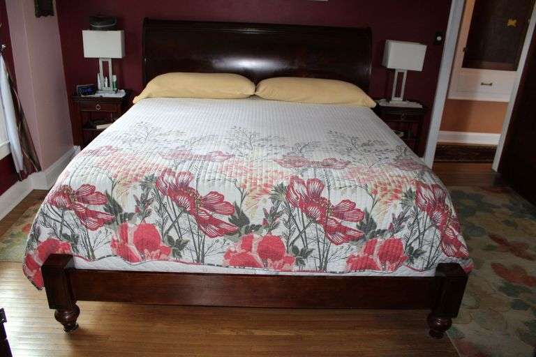 Mahogany Sleigh Bed