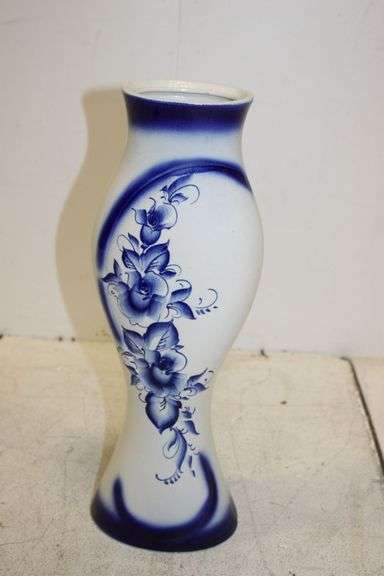 Blue & White Floral Vase