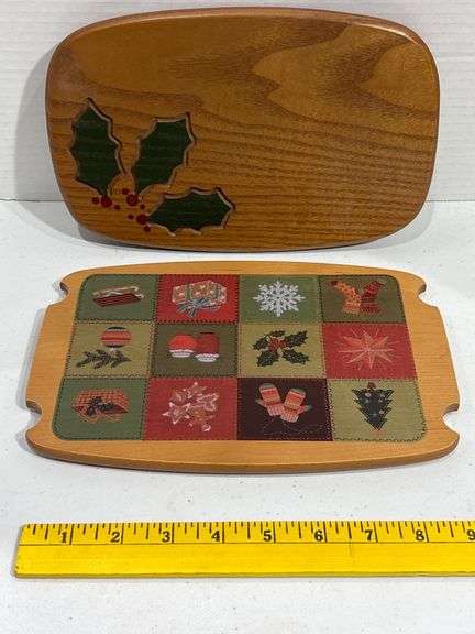 Longaberger Two Decorative Wooden Lids