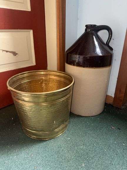 Crock and Tin Bucket