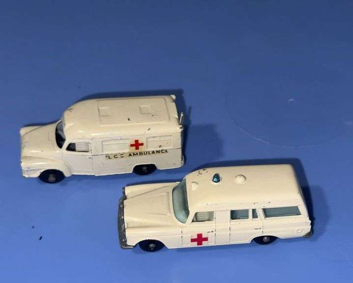 Two vintage Matchbox ambulances