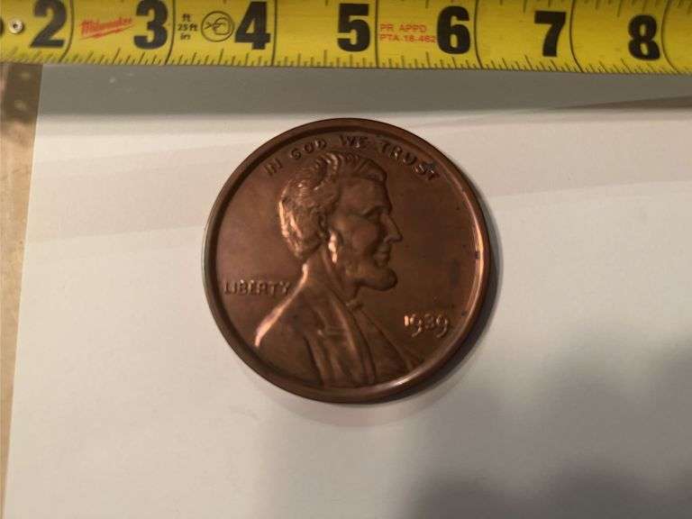 A 3 inch penny from the 1939 world’s fair in New York City
