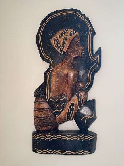 African carved wall hanging