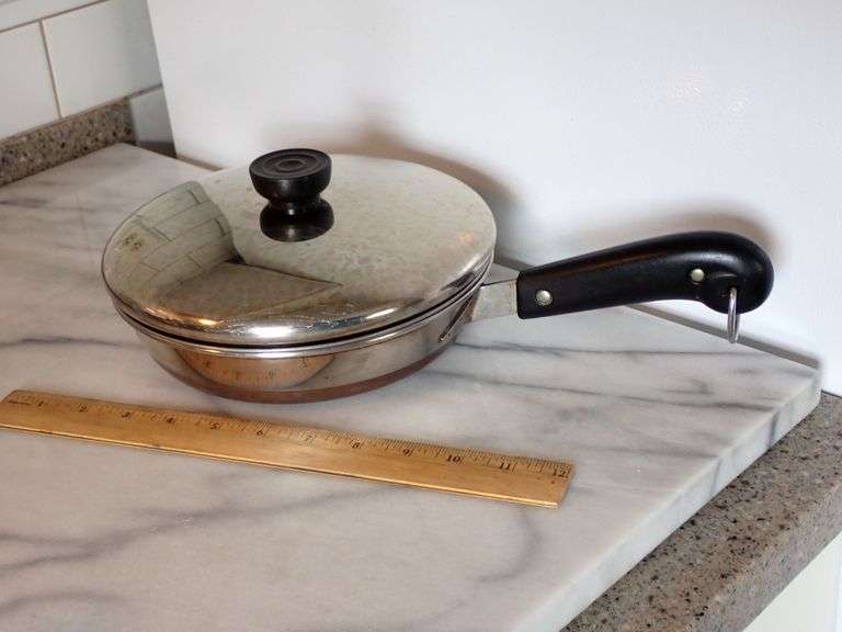 Stainless Steel Revere Ware Poacher with Lid and Handle
