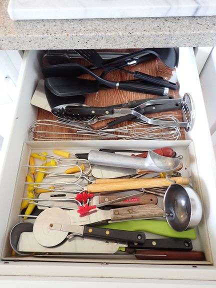 Kitchen Utensils and Tools in Drawer