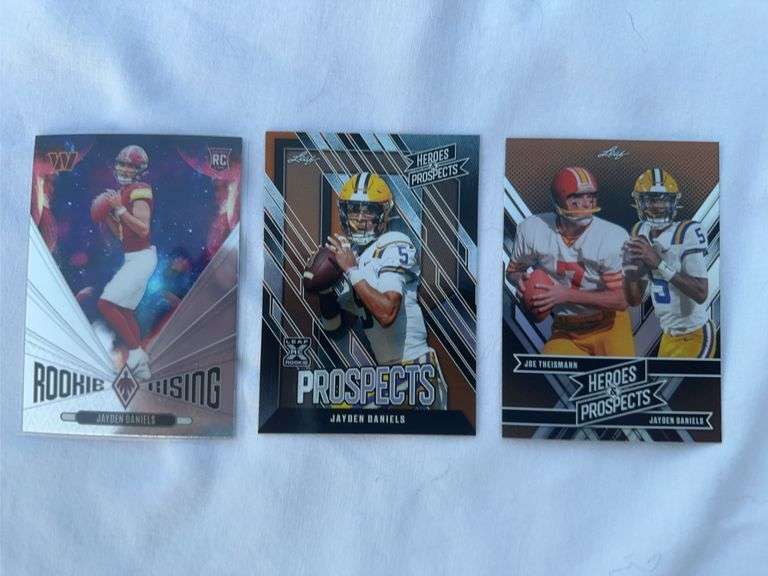 Lot of three Jayden Daniels rookie cards