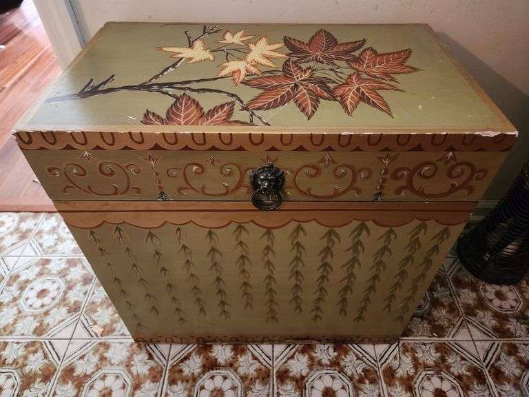 Painted Wood Trunk