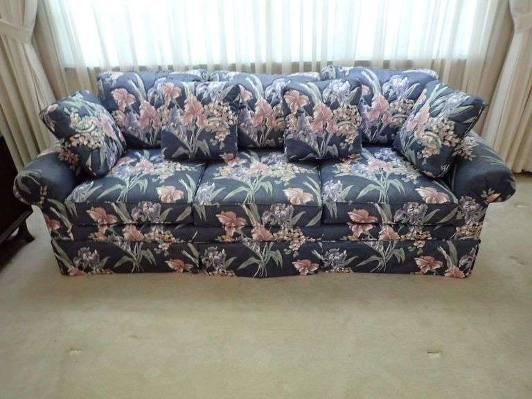 Floral Upholstered Sofa by Pem-Kay Furniture