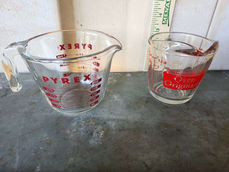 Pyrex & Anchor Hocking 1 Cup Measuring Cups - Auction Ohio