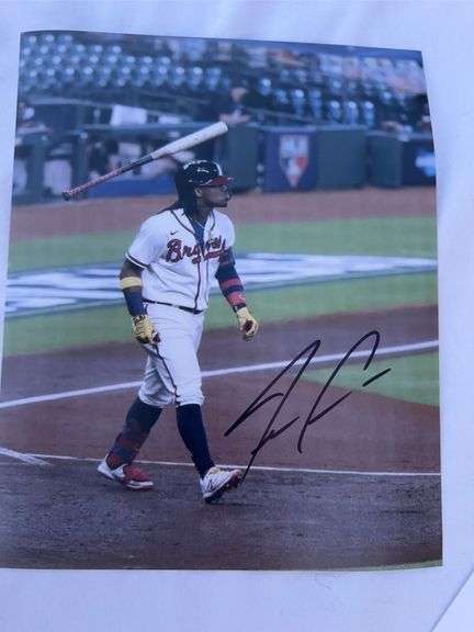 Ron Acuna Jr.  autographed 8 x 10 photo