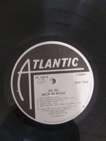 1980 AC-DC Back In Black Album Has Sleeve, Jacket & Record - Auction Ohio