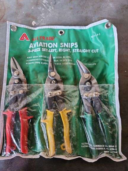 Alltrade Aviation Snips 3Pc Set-Left, Right, Straight Cut