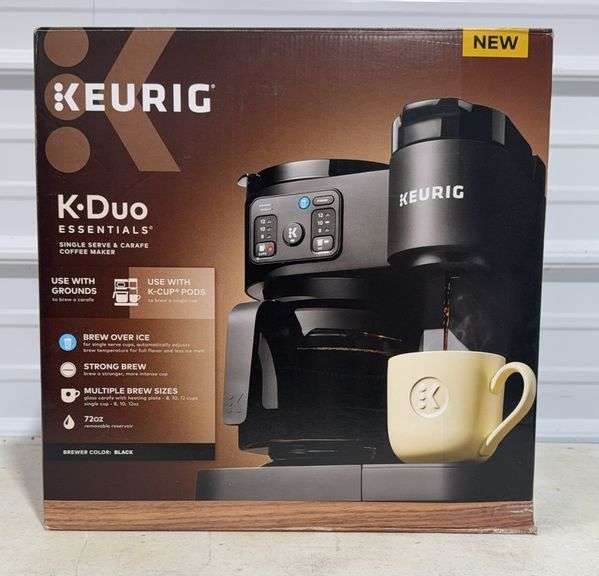 Keurig K-Duo Essentials Black Single-Serve K-Cup Pod Coffee Maker
