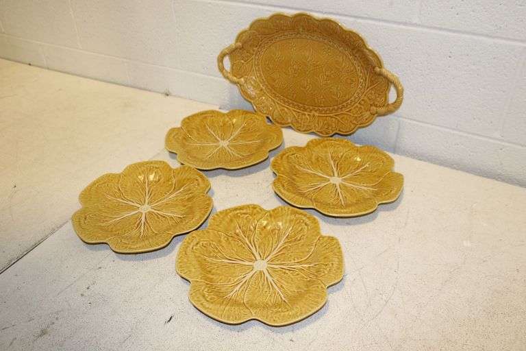 Bordallo Pinheiro Leaf Plates & Platter