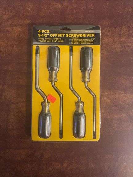4pcs. 9- 1/2” Offset Screwdriver