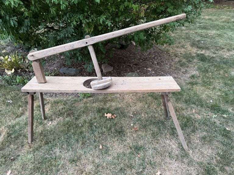 Antique Wooden Cheese Press