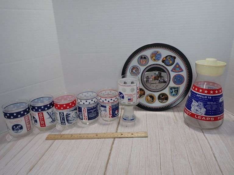 Apollo Program Memorabilia Glassware and Plate