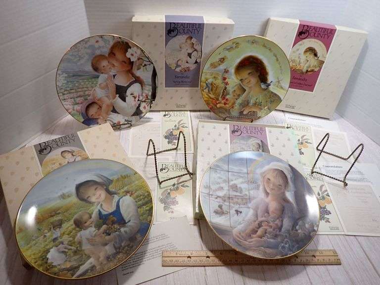 Four Schmid Beautiful Country Collector Plates by Ferandiz