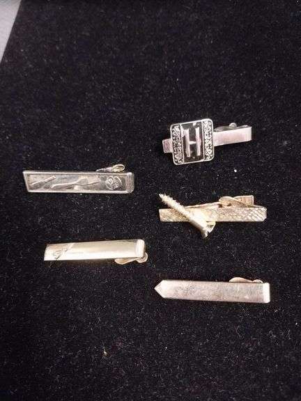 Six Men’s Vintage Tie Clips