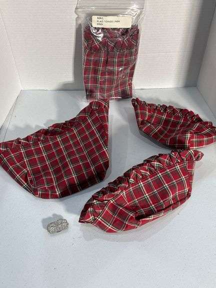 Longaberger Red Plaid Fabric Covers or Accessories
